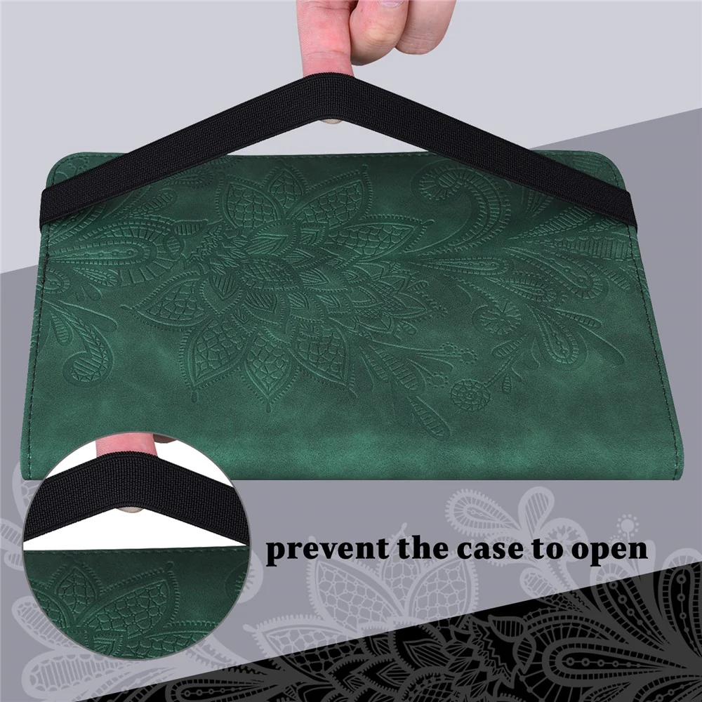 For Lenovo Tab M11 / Xiaoxin Pad 11 2024 Case Leather Tablet Cover with Card Slots Stand - Green - Image 7