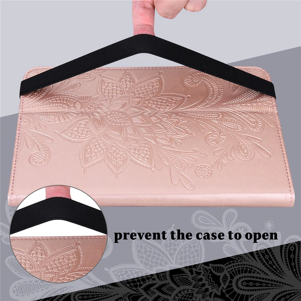 For Lenovo Tab M11 / Xiaoxin Pad 11 2024 Case Leather Tablet Cover with Card Slots Stand - Rose Gold - Image 7