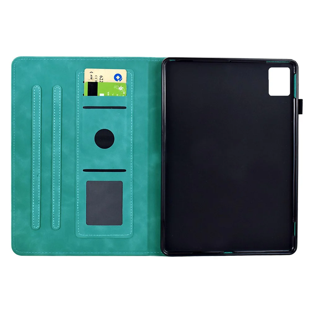 For Lenovo Tab M11 / Xiaoxin Pad 11 2024 Case Mandala Imprinted Leather Tablet Cover with Card Slots - Baby Blue - Image 2