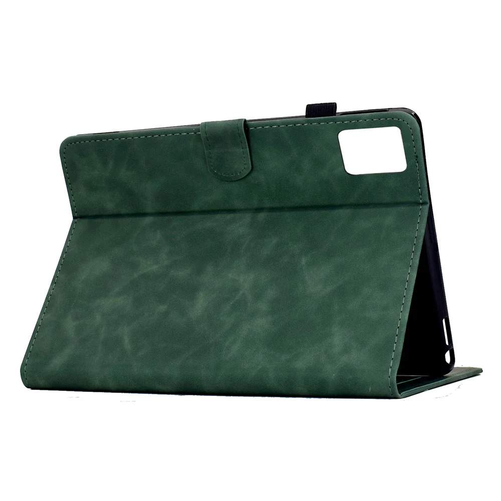 For Lenovo Tab M11 / Xiaoxin Pad 11 2024 Case Mandala Imprinted Leather Tablet Cover with Card Slots - Green - Image 3