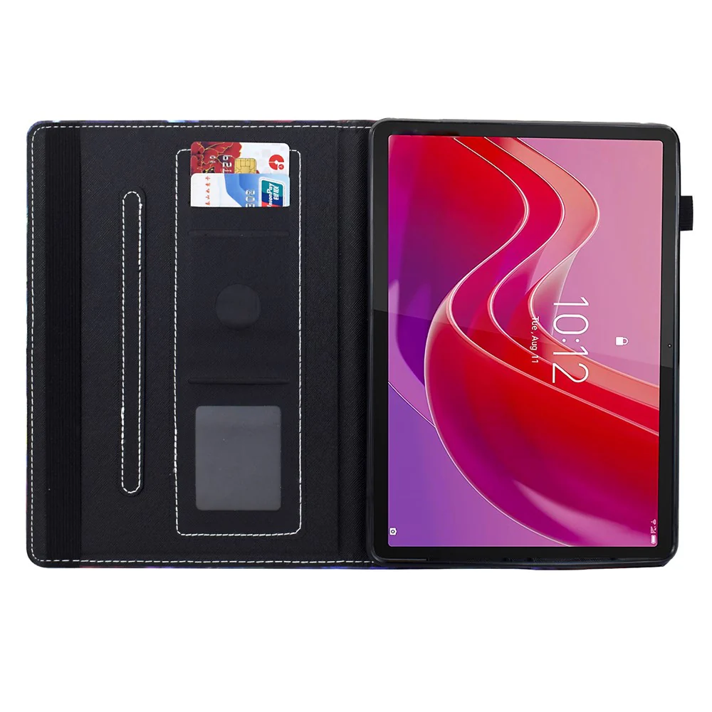 For Lenovo Tab M11 / Xiaoxin Pad 11 2024 Case Pattern Printing Card Holder Leather Tablet Stand Cover - Dog - Image 2