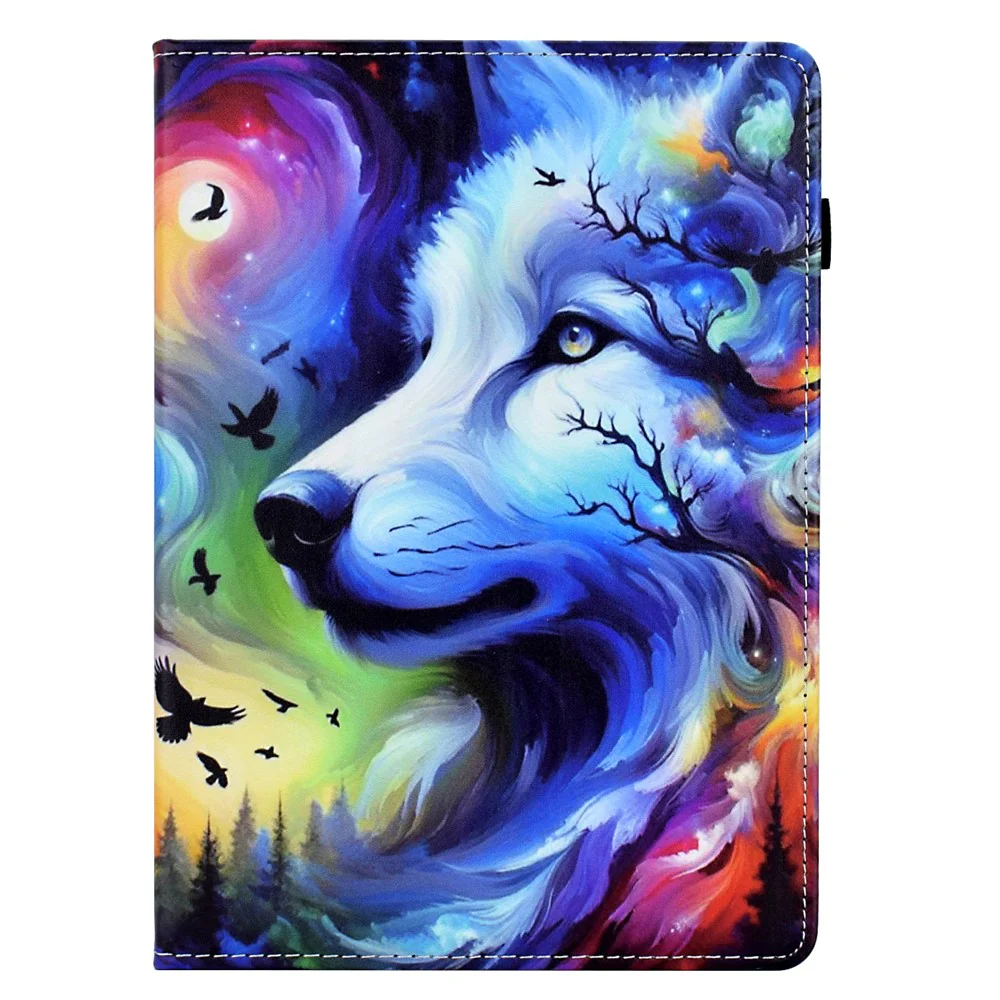For Lenovo Tab M11 / Xiaoxin Pad 11 2024 Case Pattern Printing Card Holder Leather Tablet Stand Cover - Dog - Image 8