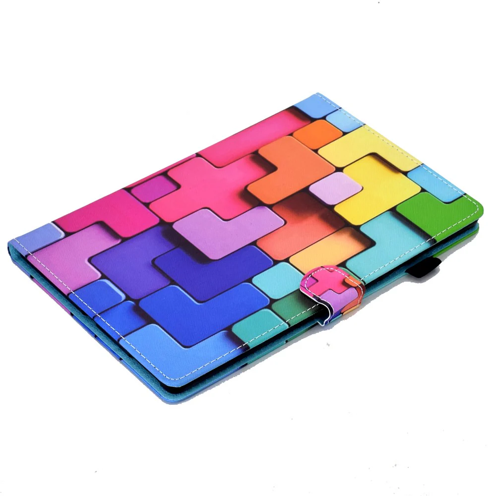 For Lenovo Tab M11 / Xiaoxin Pad 11 2024 Case Pattern Printing PU Leather Stand Tablet Cover - Blocks - Image 5