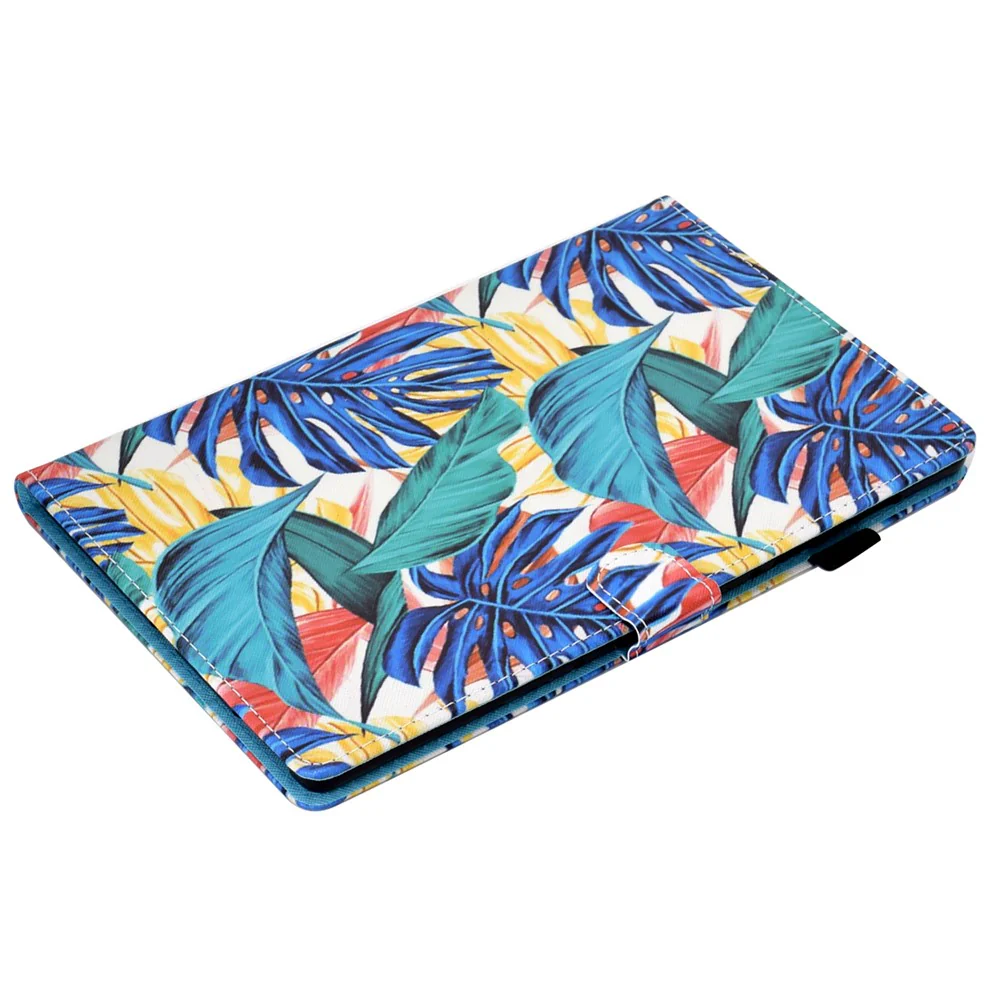 For Lenovo Tab M11 / Xiaoxin Pad 11 2024 Case Pattern Printing PU Leather Stand Tablet Cover - Leaves - Image 5
