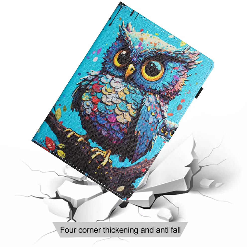 For Lenovo Tab M11 / Xiaoxin Pad 11 2024 Case Pattern Printing PU Leather Stand Tablet Cover - Owl - Image 7