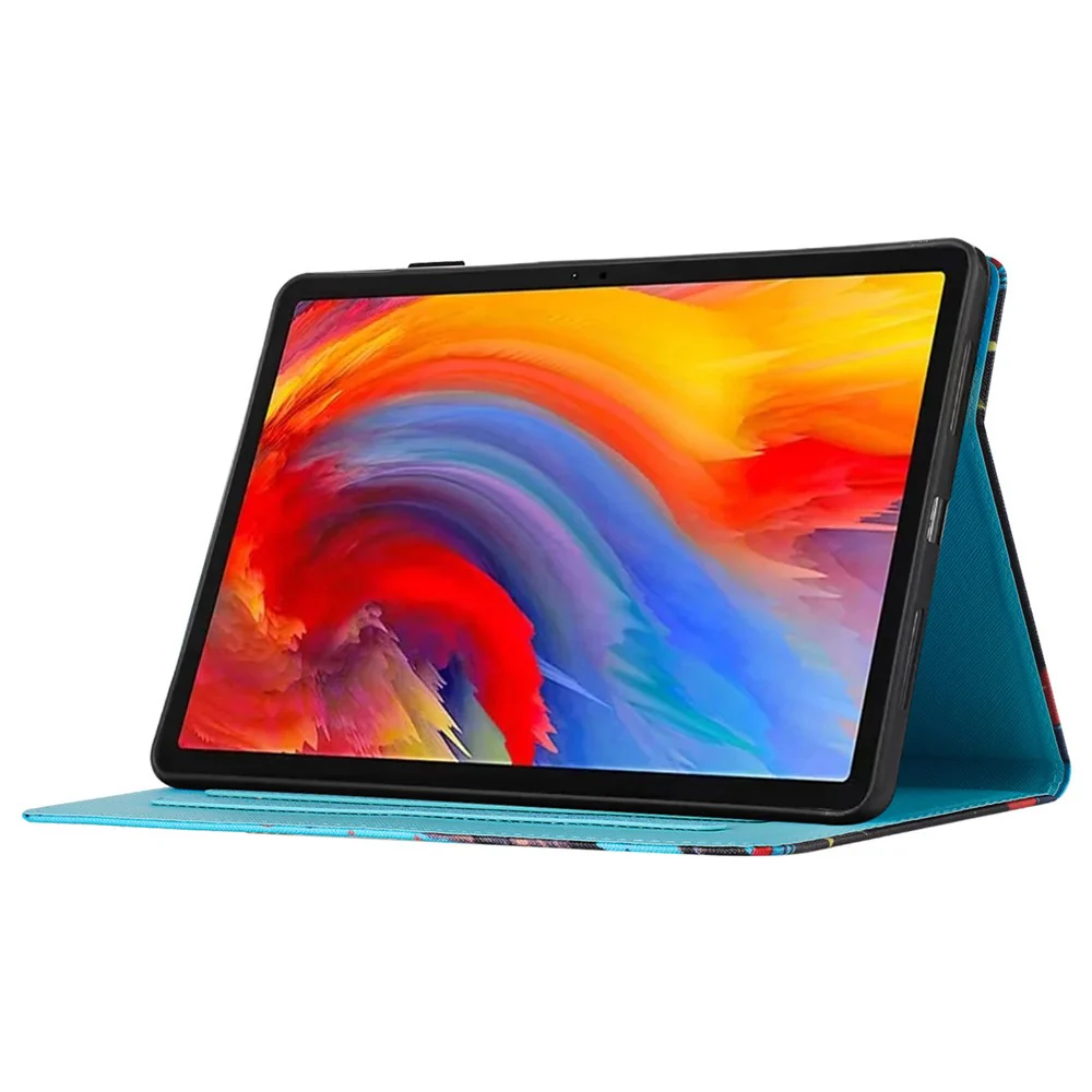 For Lenovo Tab M11 / Xiaoxin Pad 11 2024 Case Pattern Printing PU Leather Stand Tablet Cover - Sea Wave - Image 3