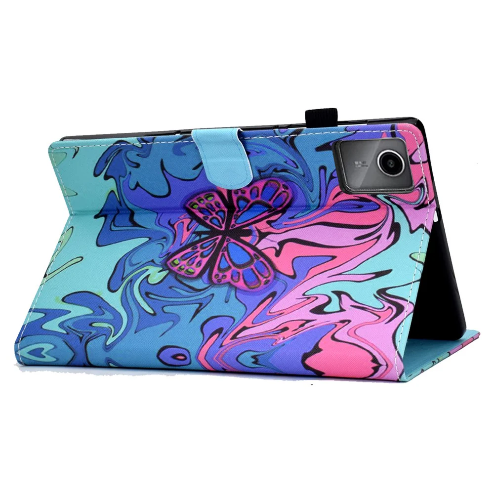 For Lenovo Tab M11 / Xiaoxin Pad 11 2024 Case Pattern Printing PU Leather Stand Tablet Cover - Small Butterfly - Image 4