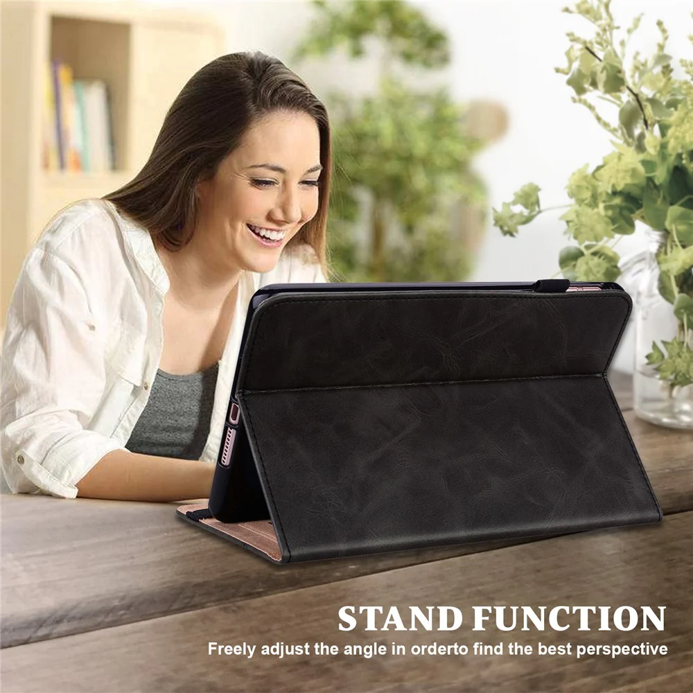 For Lenovo Tab M11 / Xiaoxin Pad 11 2024 Case PU Leather Card Holder Protective Stand Cover - Black - Image 4