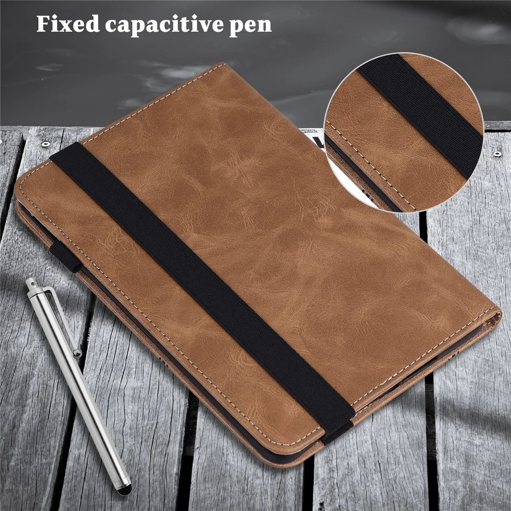 For Lenovo Tab M11 / Xiaoxin Pad 11 2024 Case PU Leather Card Holder Protective Stand Cover - Brown - Image 6