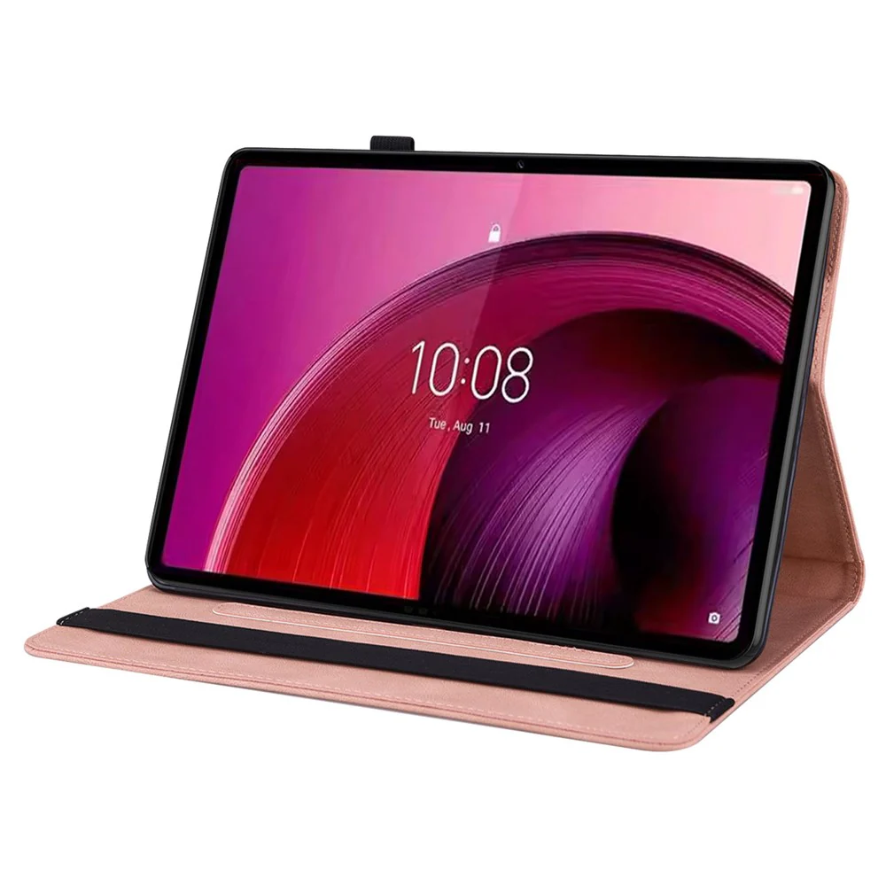 For Lenovo Tab M11 / Xiaoxin Pad 11 2024 Case Tablet Leather Cover with Card Slots - Pink - Image 3