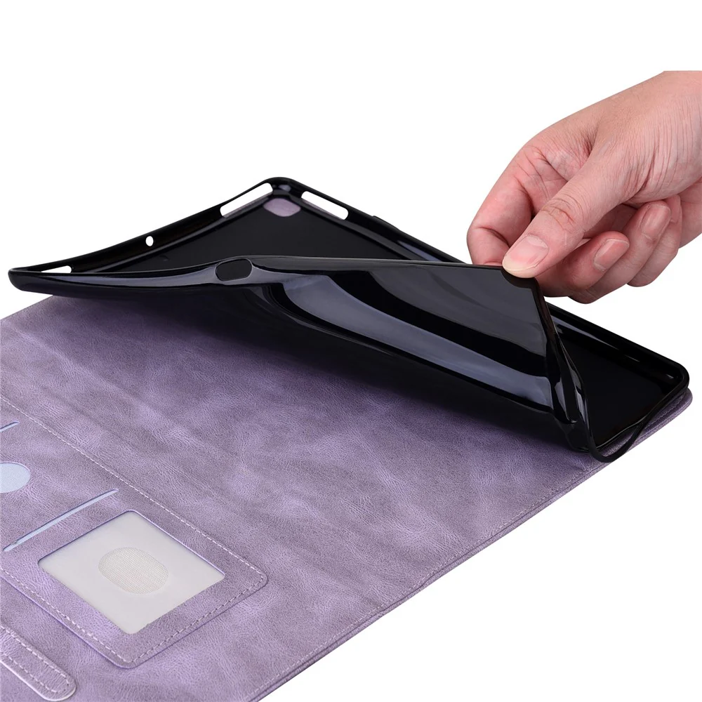 For Lenovo Tab M11 / Xiaoxin Pad 11 2024 Case Tablet Leather Cover with Card Slots - Purple - Image 8