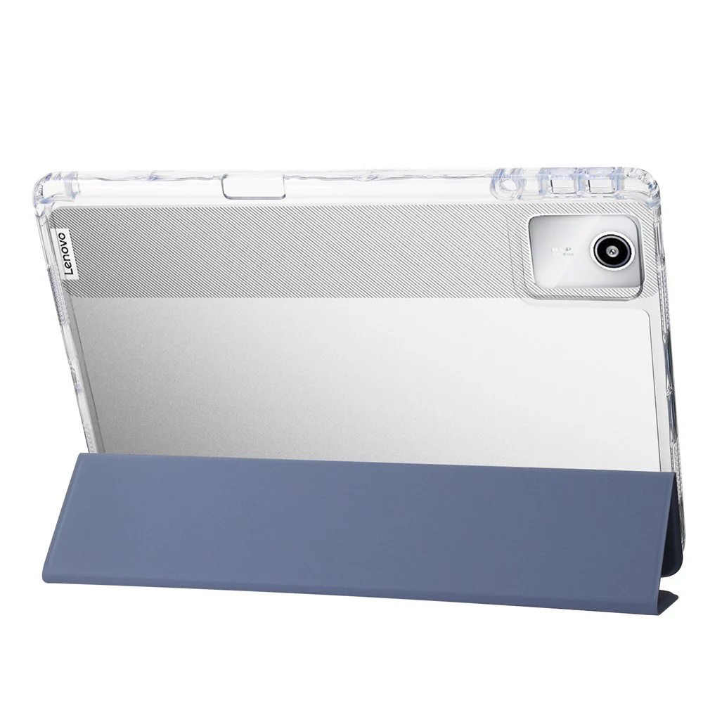 For Lenovo Tab M11 / Xiaoxin Pad 11 2024 Case TPU+Acrylic+PU Tablet Cover with Tri-fold Stand - Lavender Purple - Image 2