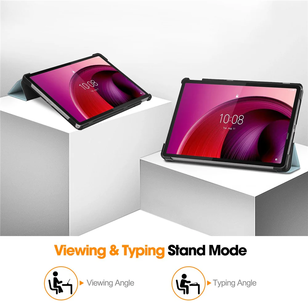 For Lenovo Tab M11 / Xiaoxin Pad 11 2024 Case Trifold Stand Pattern Printing Tablet Leather Cover - Horse - Image 4