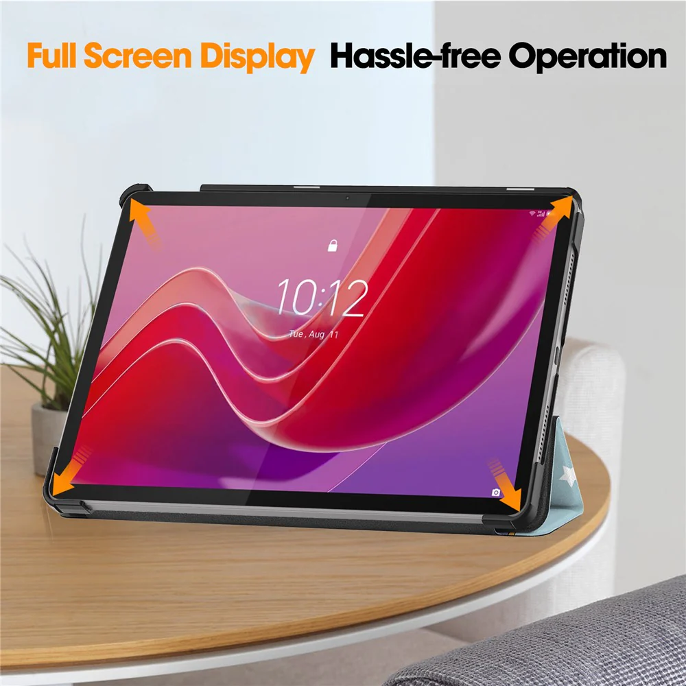 For Lenovo Tab M11 / Xiaoxin Pad 11 2024 Case Trifold Stand Pattern Printing Tablet Leather Cover - Horse - Image 5