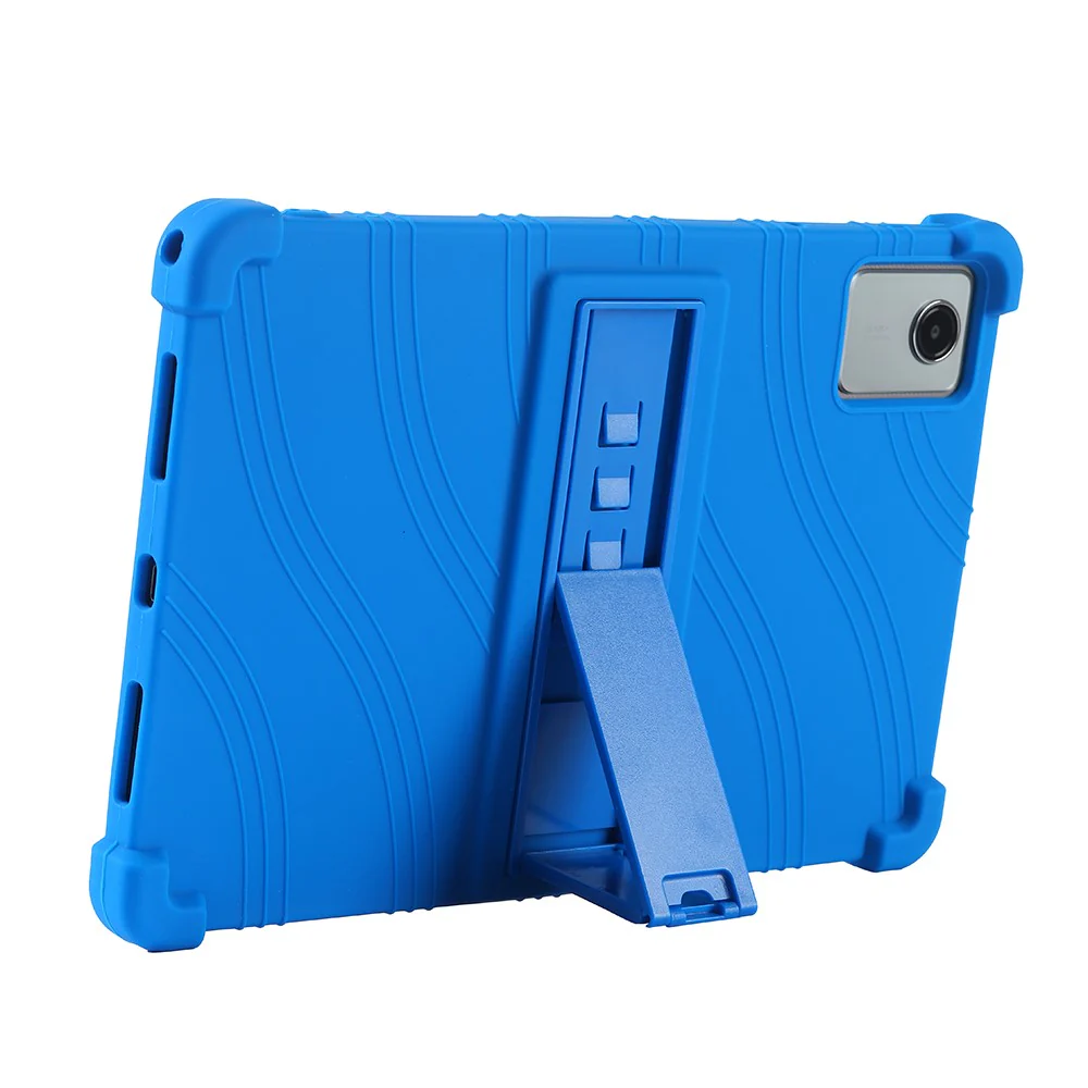 For Lenovo Tab M11 / Xiaoxin Pad 11 2024 Kickstand Case Reinforced Corners Silicone Cover - Purple - Image 4