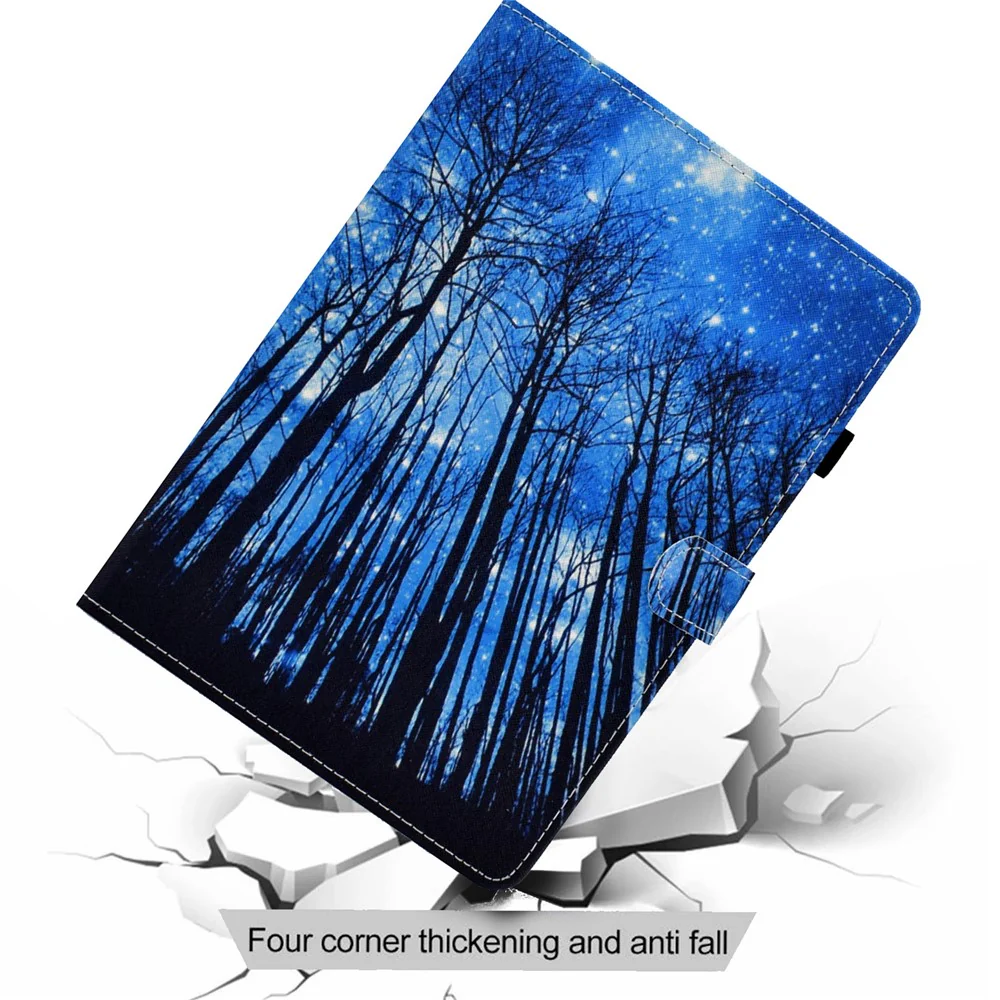 For Lenovo Tab M11 / Xiaoxin Pad 11 2024 Leather Case Pattern Printing Tablet Cover with Card Slots - Forest - Image 7