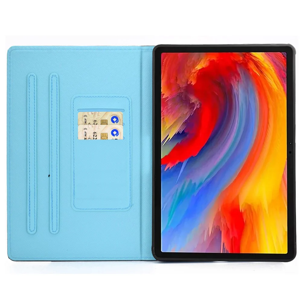 For Lenovo Tab M11 / Xiaoxin Pad 11 2024 Leather Case Pattern Printing Tablet Cover with Card Slots - Heart - Image 2