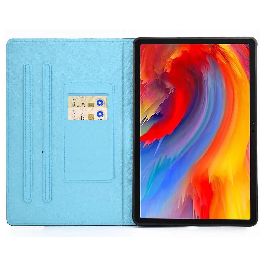 For Lenovo Tab M11 / Xiaoxin Pad 11 2024 Leather Case Pattern Printing Tablet Cover with Card Slots - Starry Sky / Deer - Image 2