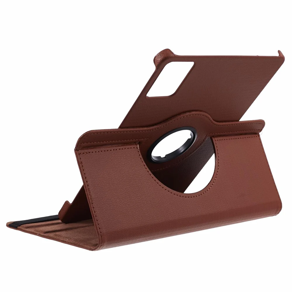 For Lenovo Tab M11 / Xiaoxin Pad 11 2024 Leather Case Rotating Stand Tablet Cover - Brown - Image 5
