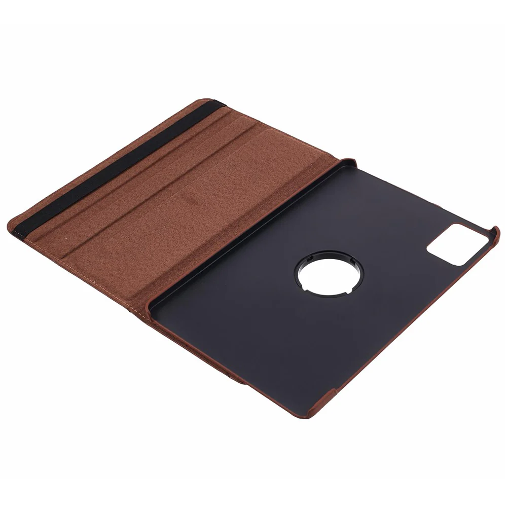 For Lenovo Tab M11 / Xiaoxin Pad 11 2024 Leather Case Rotating Stand Tablet Cover - Brown - Image 6