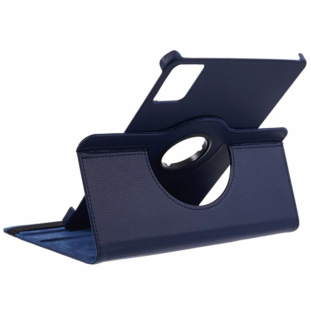 For Lenovo Tab M11 / Xiaoxin Pad 11 2024 Leather Case Rotating Stand Tablet Cover - Dark Blue - Image 5
