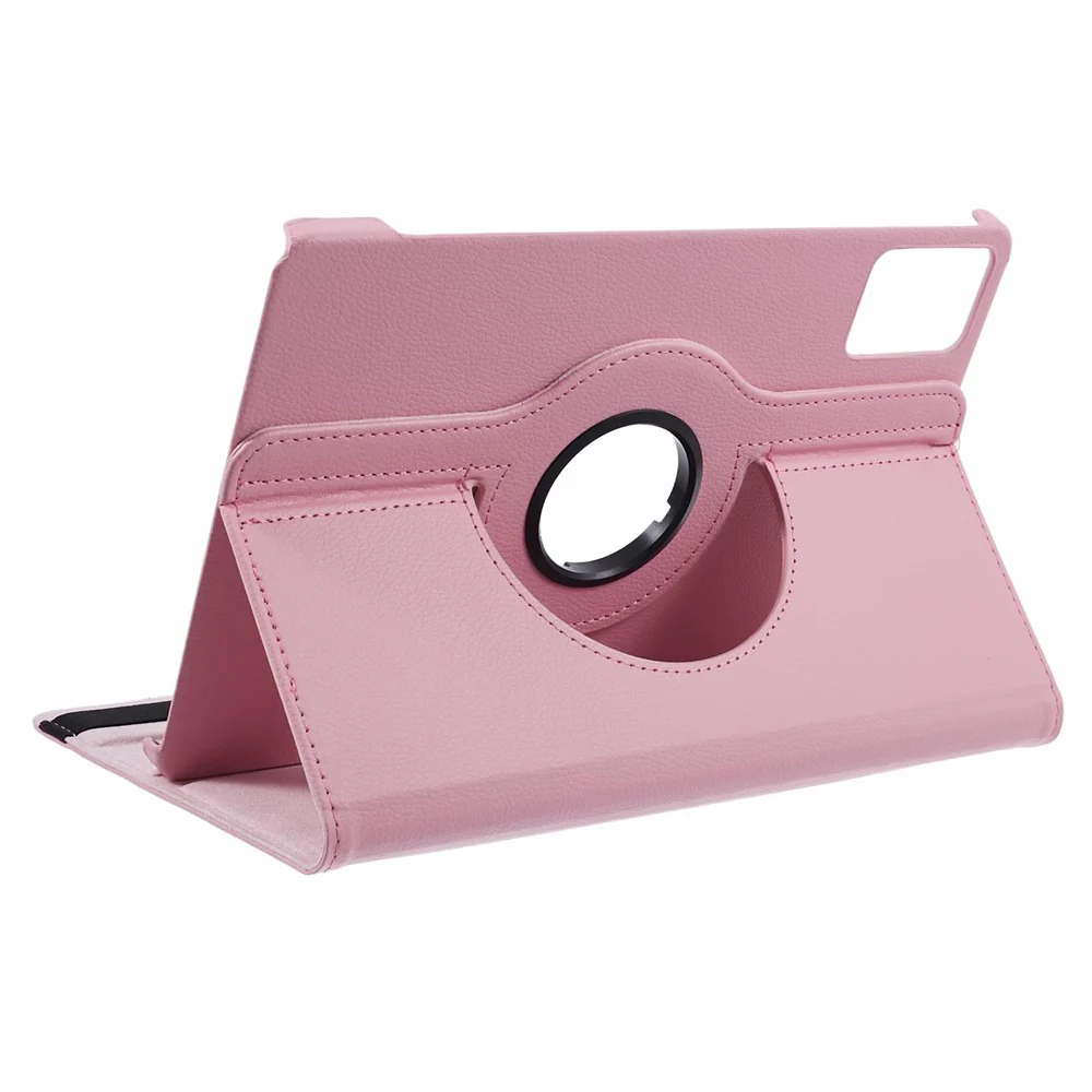 For Lenovo Tab M11 / Xiaoxin Pad 11 2024 Leather Case Rotating Stand Tablet Cover - Pink - Image 4