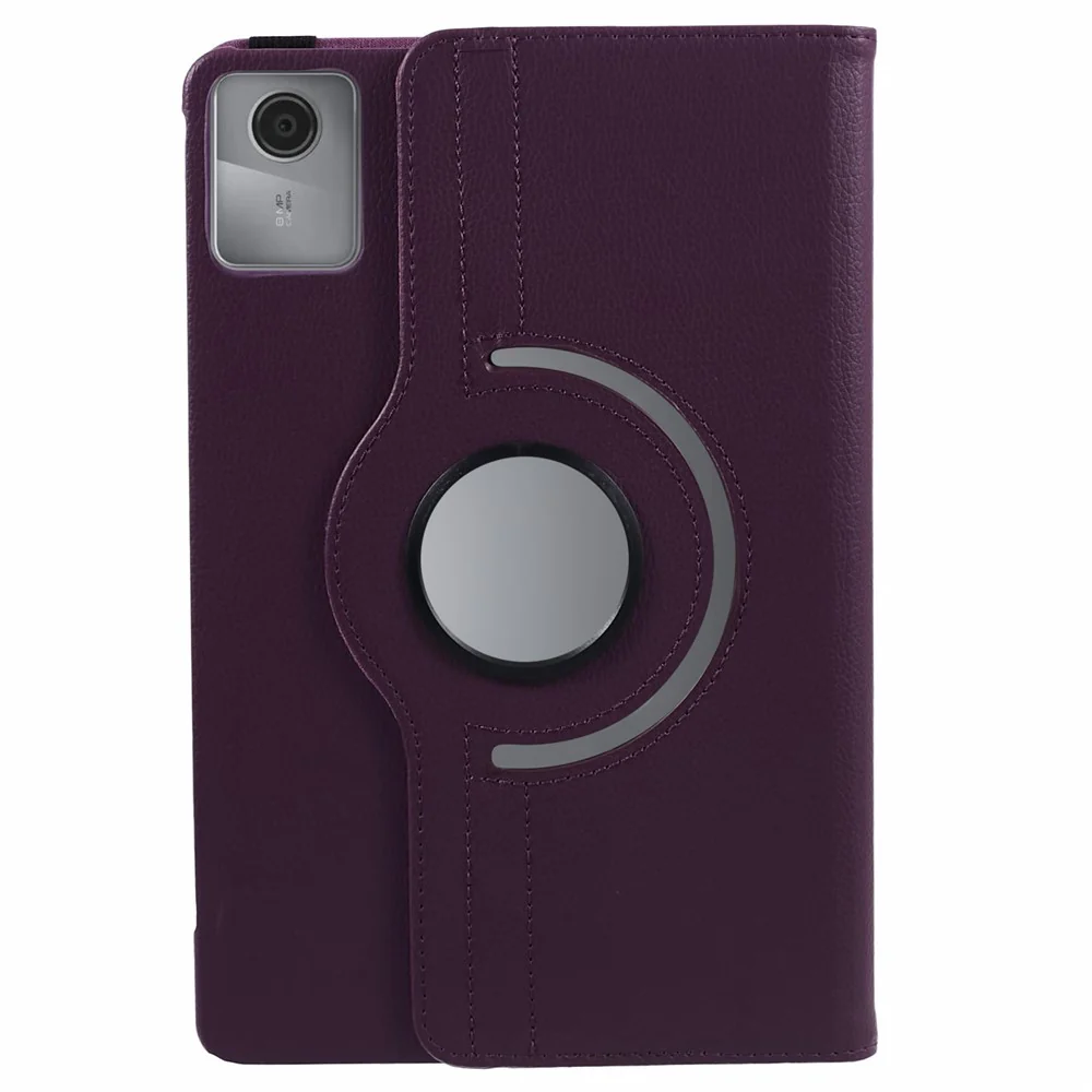 For Lenovo Tab M11 / Xiaoxin Pad 11 2024 Leather Case Rotating Stand Tablet Cover - Purple - Image 2