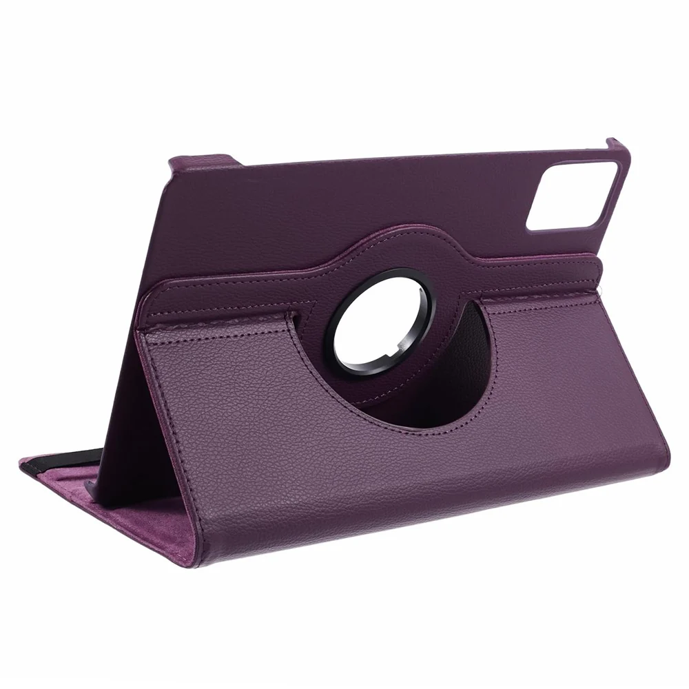For Lenovo Tab M11 / Xiaoxin Pad 11 2024 Leather Case Rotating Stand Tablet Cover - Purple - Image 4