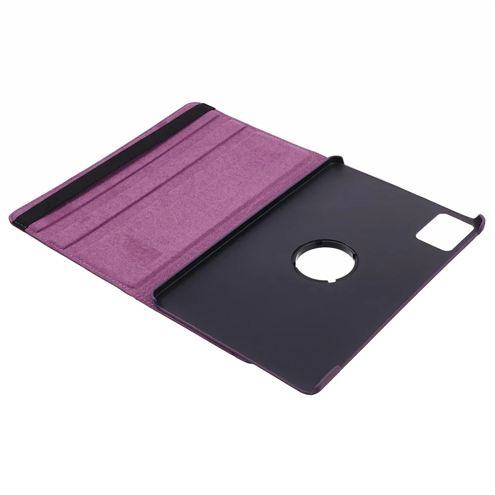 For Lenovo Tab M11 / Xiaoxin Pad 11 2024 Leather Case Rotating Stand Tablet Cover - Purple - Image 6