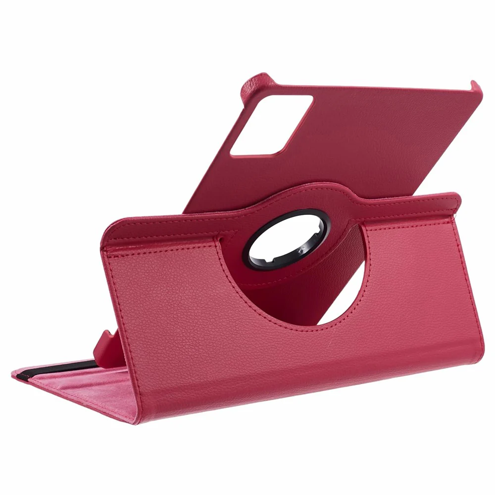 For Lenovo Tab M11 / Xiaoxin Pad 11 2024 Leather Case Rotating Stand Tablet Cover - Rose - Image 5