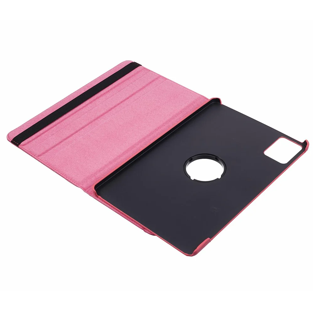 For Lenovo Tab M11 / Xiaoxin Pad 11 2024 Leather Case Rotating Stand Tablet Cover - Rose - Image 6