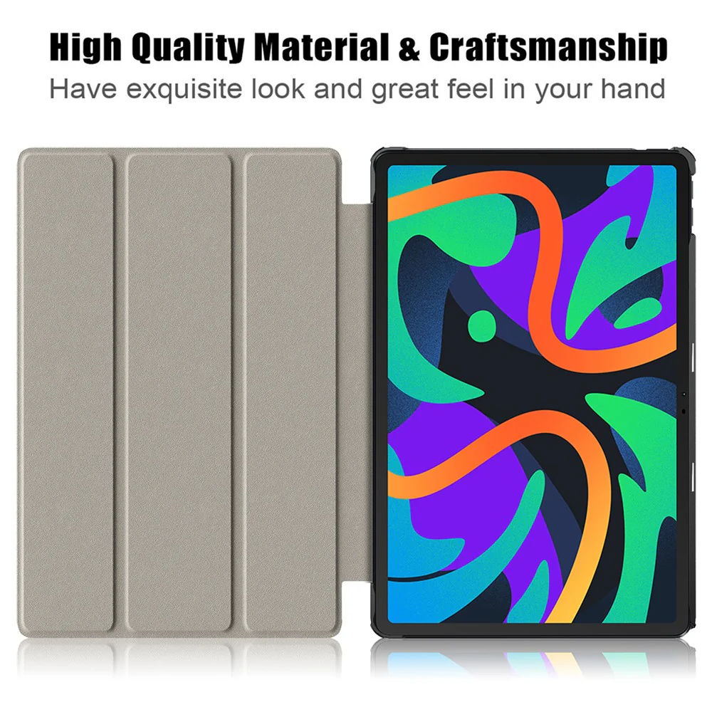 For Lenovo Tab M11 / Xiaoxin Pad 11 2024 PU Leather Trifold Stand Cover Smart Tablet Case - Grey - Image 2