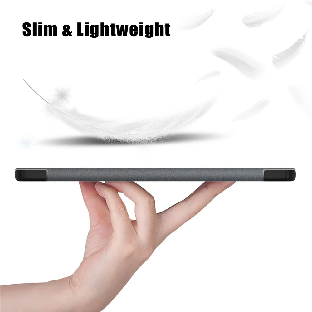For Lenovo Tab M11 / Xiaoxin Pad 11 2024 PU Leather Trifold Stand Cover Smart Tablet Case - Grey - Image 8