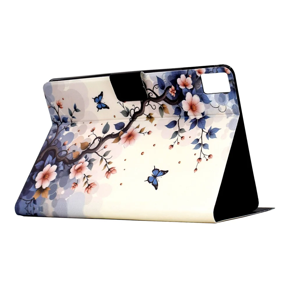 For Lenovo Tab M11 / Xiaoxin Pad 11 2024 Stand Case Pattern Printing Tablet Leather Cover with Auto Wake / Sleep - Pink Flower - Image 4
