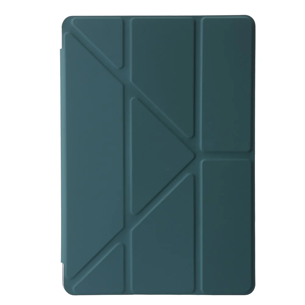 For Lenovo Tab M11 / Xiaoxin Pad 11 2024 Tablet Case Origami Stand TPU+Acrylic+PU Flip Cover - Blackish Green - Image 5