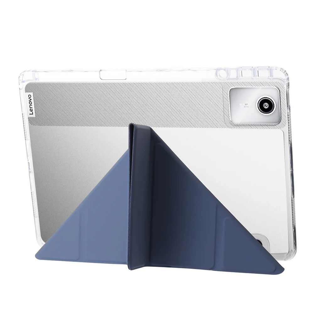 For Lenovo Tab M11 / Xiaoxin Pad 11 2024 Tablet Case Origami Stand TPU+Acrylic+PU Flip Cover - Lavender Purple - Image 2