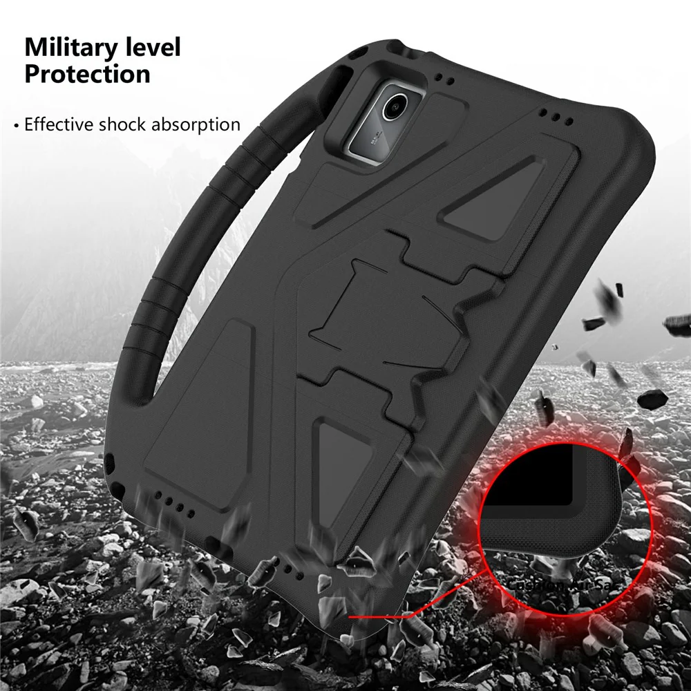 For Lenovo Tab M11 / Xiaoxin Pad 11 2024 Tablet Case with Handle Drop Proof EVA Cover - Black - Image 5