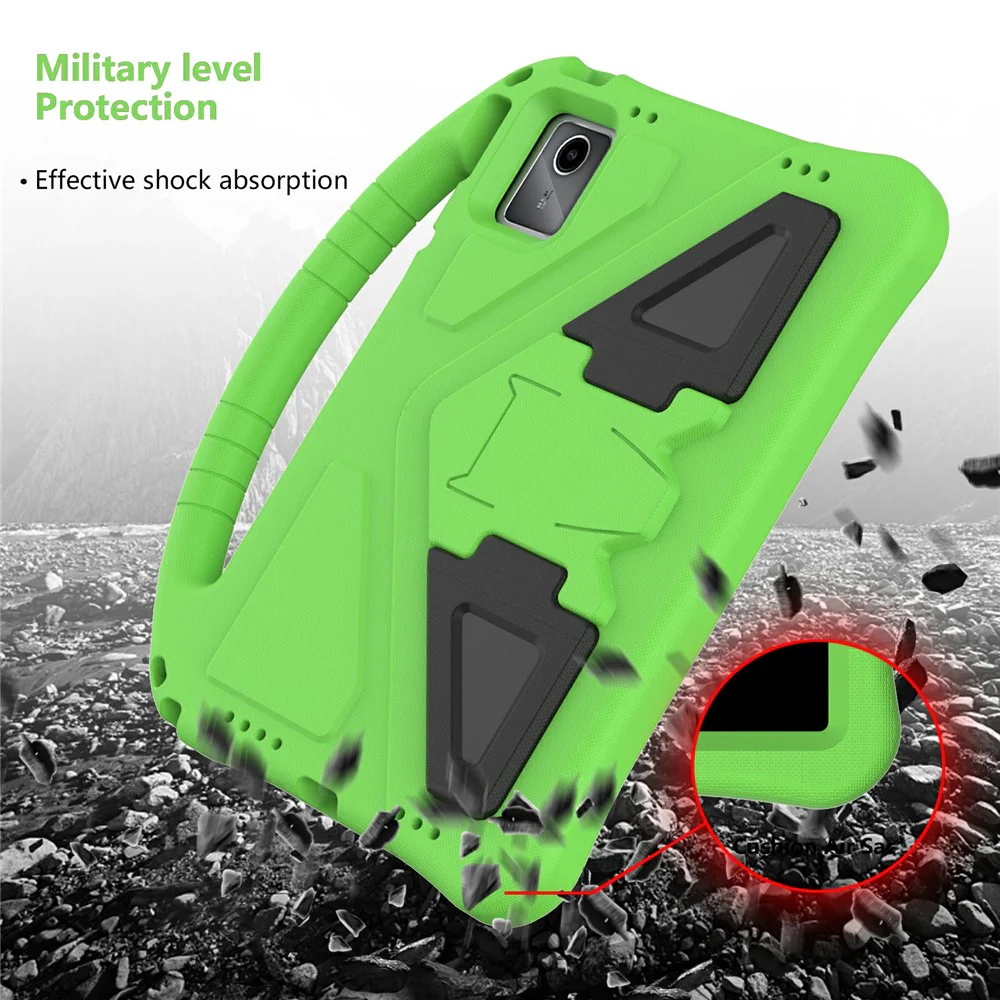For Lenovo Tab M11 / Xiaoxin Pad 11 2024 Tablet Case with Handle Drop Proof EVA Cover - Green - Image 5