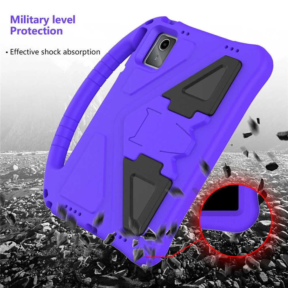 For Lenovo Tab M11 / Xiaoxin Pad 11 2024 Tablet Case with Handle Drop Proof EVA Cover - Purple - Image 5