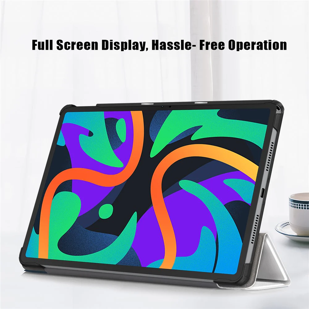 For Lenovo Tab M11 / Xiaoxin Pad 11 2024 Trifold Stand Cover Pattern PU Leather Auto Sleep Wake Tablet Case - Cat - Image 5