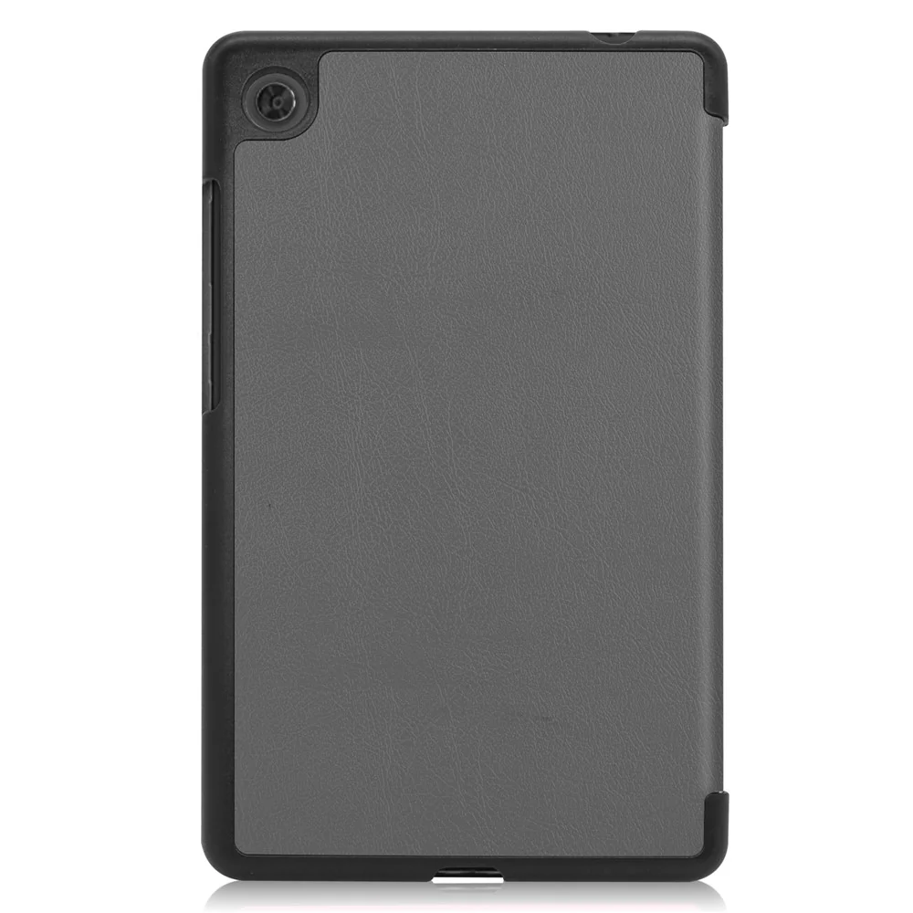 For Lenovo Tab M7 (2nd Gen) TB-7305F / (3rd Gen) Stable Tri-fold Stand Stand Tablet Cover Textured Surface PU Leather Tablet Case with Dual Viewing Angles - Grey - Image 7