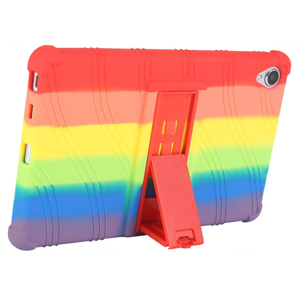 For Lenovo Tab M8 (3rd Gen) / Tab M8 (2nd Gen) TB-8506FS / XS Silicone Protective Cover Anti-Slip Kickstand Tablet Case - Multi-color - Image 2