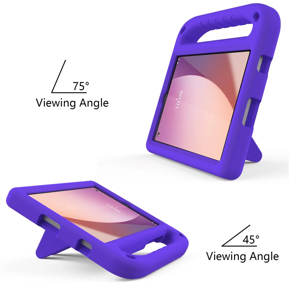 For Lenovo Tab M8 (4th Gen) 2024 TB-301XU / M8 (4th Gen) 2023 TB-300FU Hand Grip EVA Tablet Case Foldable Kickstand Tablet Cover - Purple - Image 3