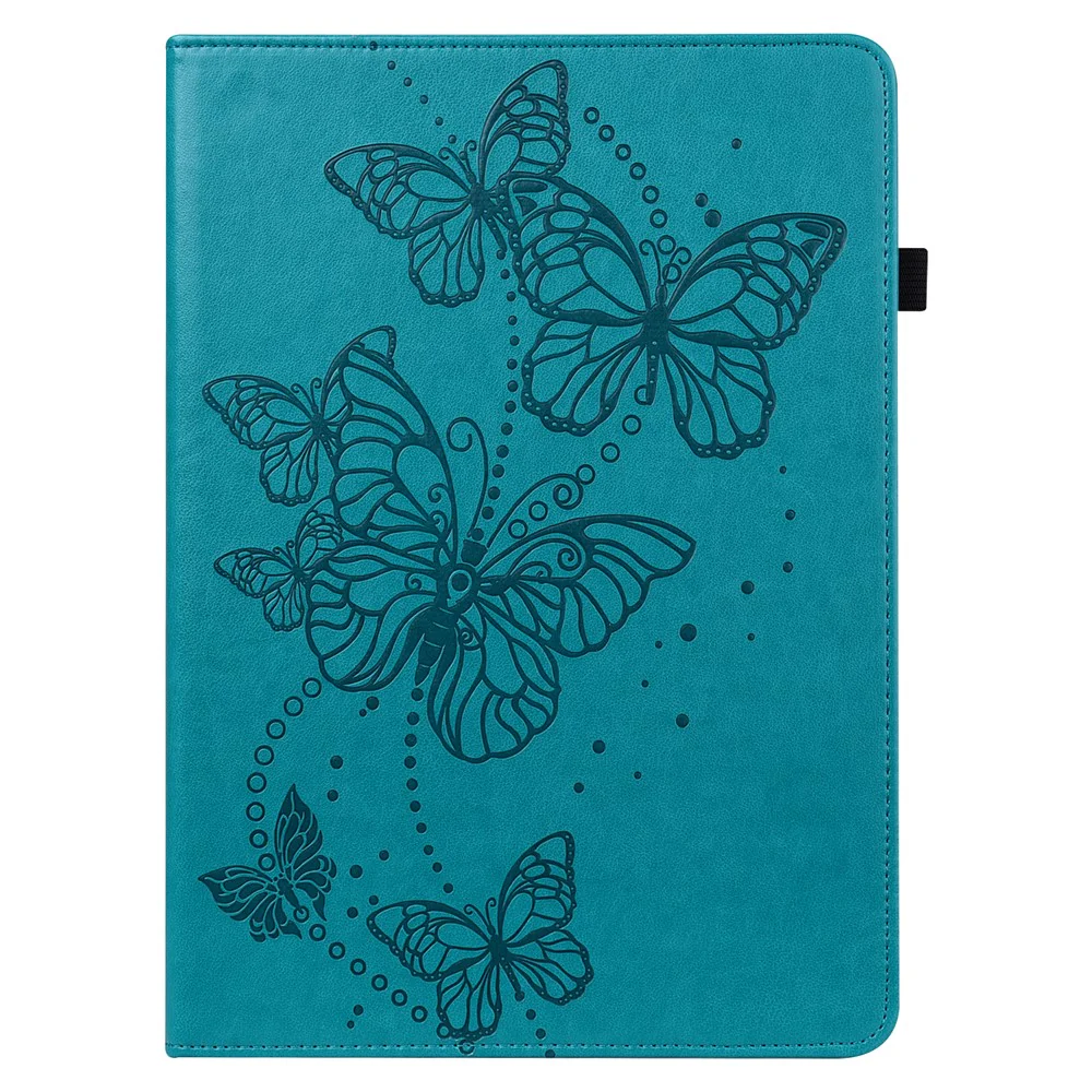 For Lenovo Tab M8 (4th Gen) 2024 TB-301XU / M8 (4th Gen) 2023 TB-300FU Leather Case Butterfly Imprinted Card Holder Stand Tablet Cover - Blue - Image 8
