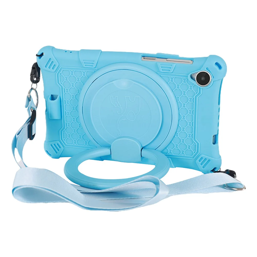 For Lenovo Tab M8 (4th Gen) 2024 TB-301XU / M8 (4th Gen) 2023 TB-300FU PC + Silicone Tablet Case Kickstand Cover - Blue - Image 4