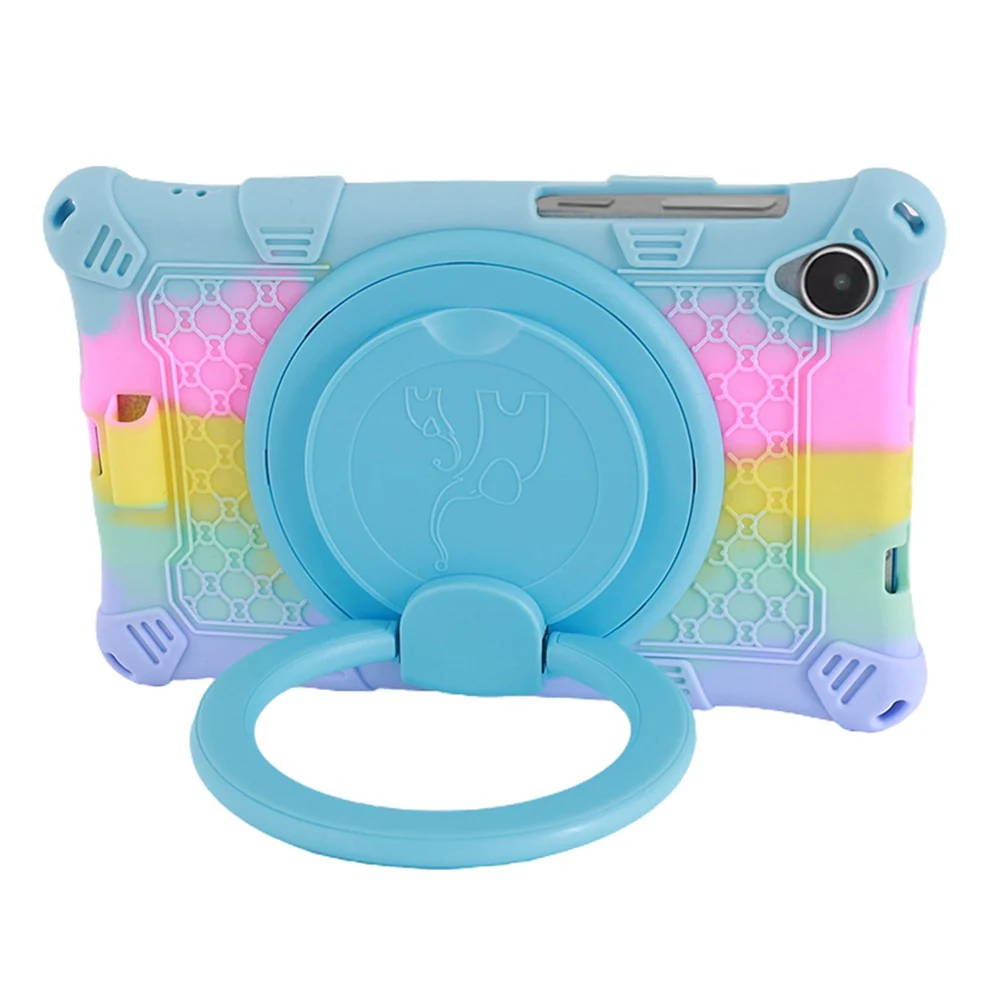 For Lenovo Tab M8 (4th Gen) 2024 TB-301XU / M8 (4th Gen) 2023 TB-300FU PC + Silicone Tablet Case Kickstand Cover - Colorful Baby Blue - Image 3