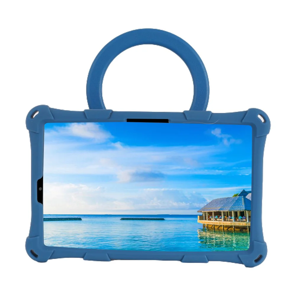 For Lenovo Tab M8 (4th Gen) 2024 TB-301XU / M8 (4th Gen) 2023 TB-300FU PC + Silicone Tablet Case Kickstand Cover - Dark Blue - Image 5
