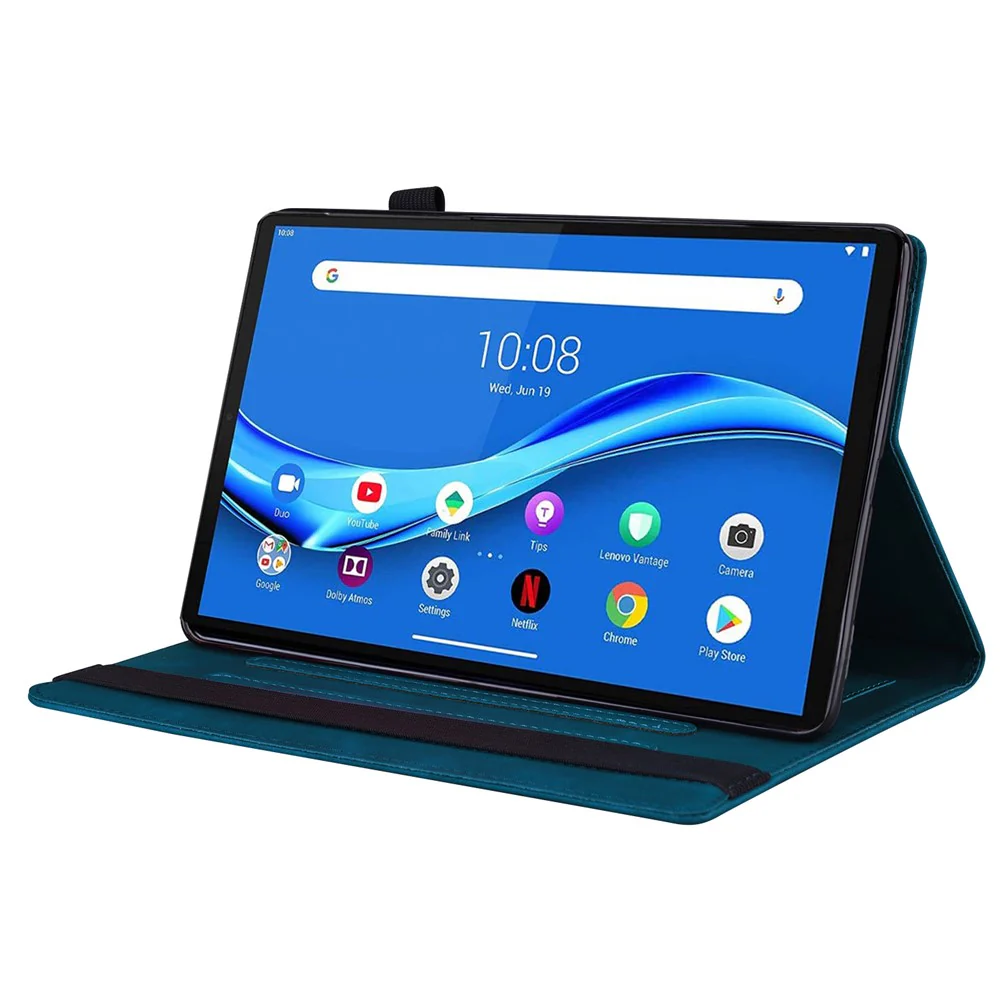 For Lenovo Tab M8 (4th Gen) 2024 TB-301XU / M8 (4th Gen) 2023 TB-300FU PU Leather Tablet Case Stand Wallet with Pencil Holder - Blue - Image 3