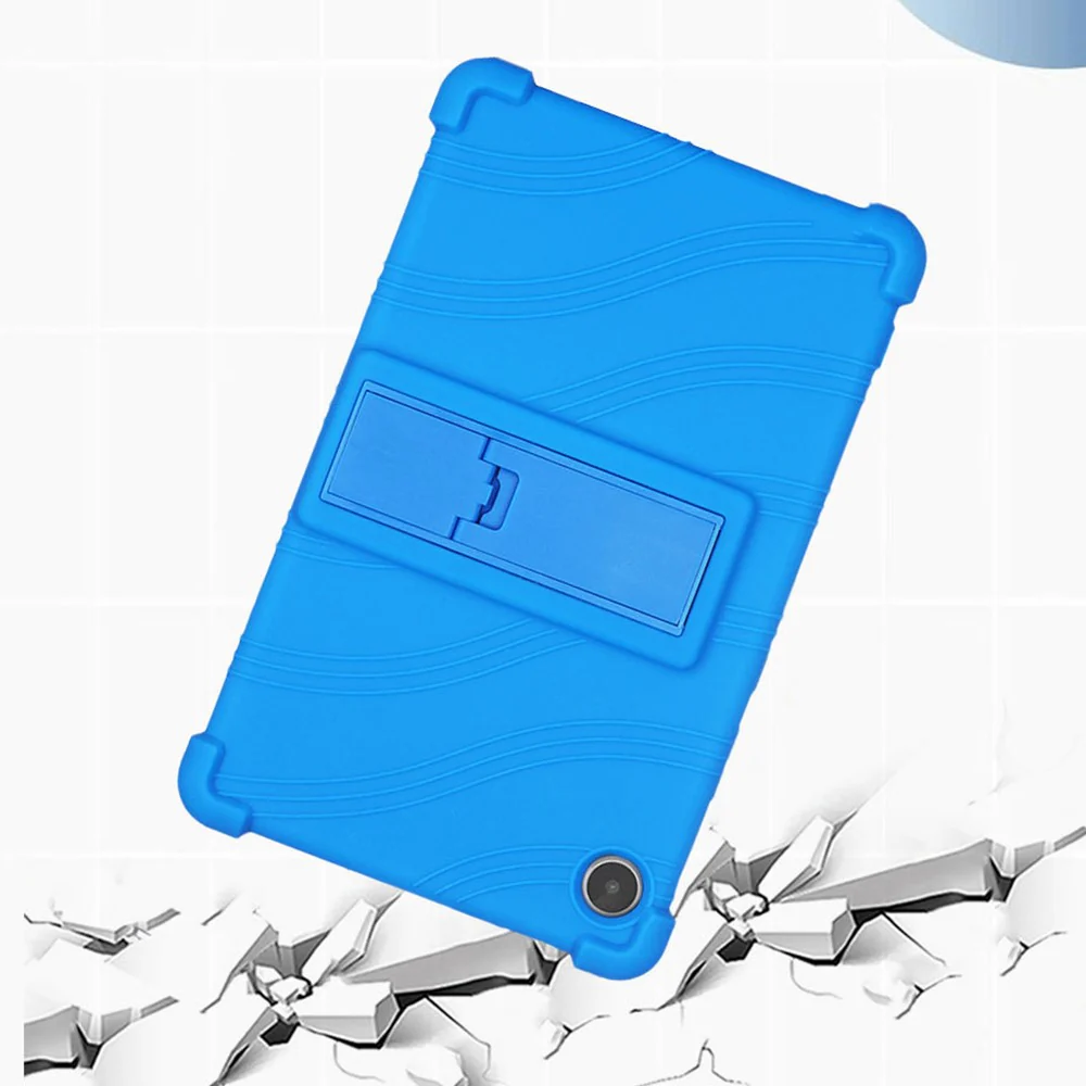 For Lenovo Tab M8 (4th Gen) 2024 TB-301XU / M8 (4th Gen) 2023 TB-300FU Silicone Case Kickstand Tablet Cover - Orange - Image 5