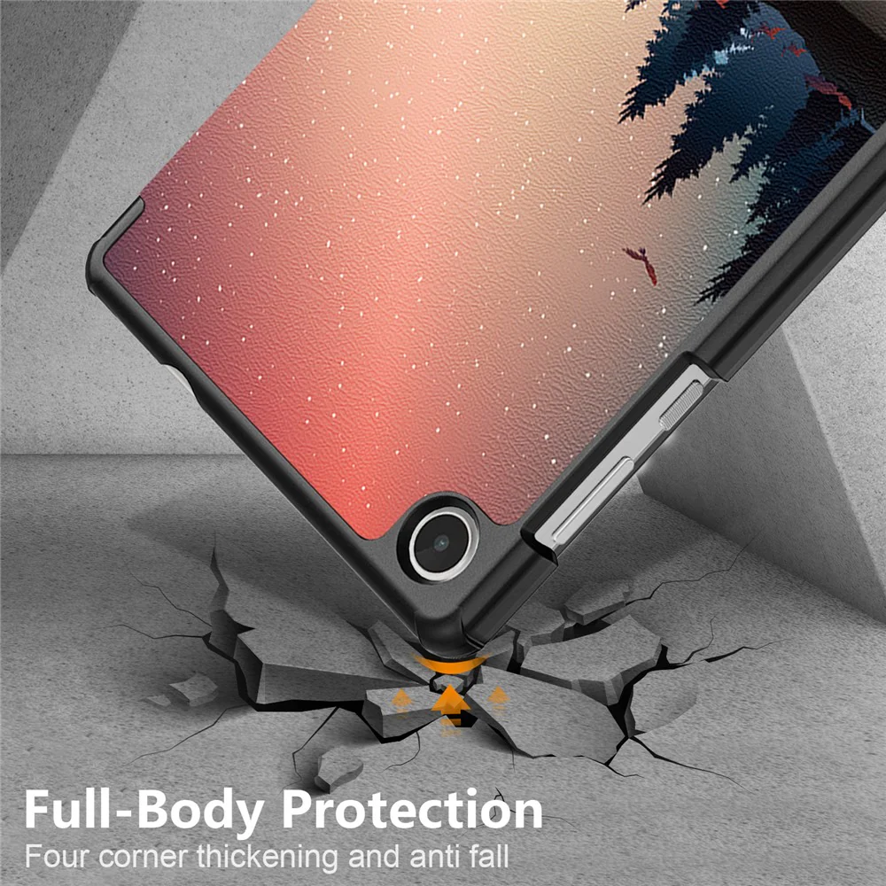 For Lenovo Tab M8 (4th Gen) 2024 TB-301XU / M8 (4th Gen) 2023 TB-300FU Tri-Fold Stand Tablet PU Leather Cover - Nightfall - Image 6